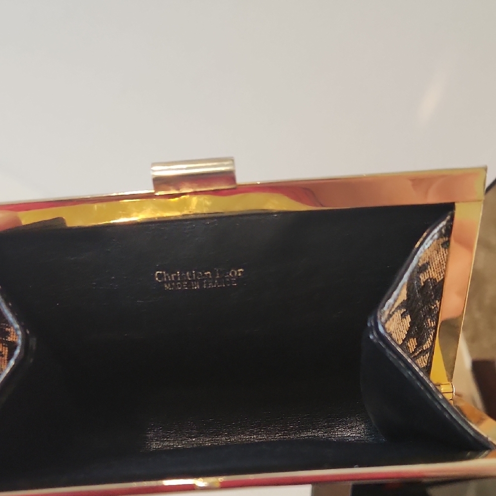 Dior Vintage Trotter Blue Monogram Canvas & Leather  Cosmetic Pouch - Picture 5 of 15